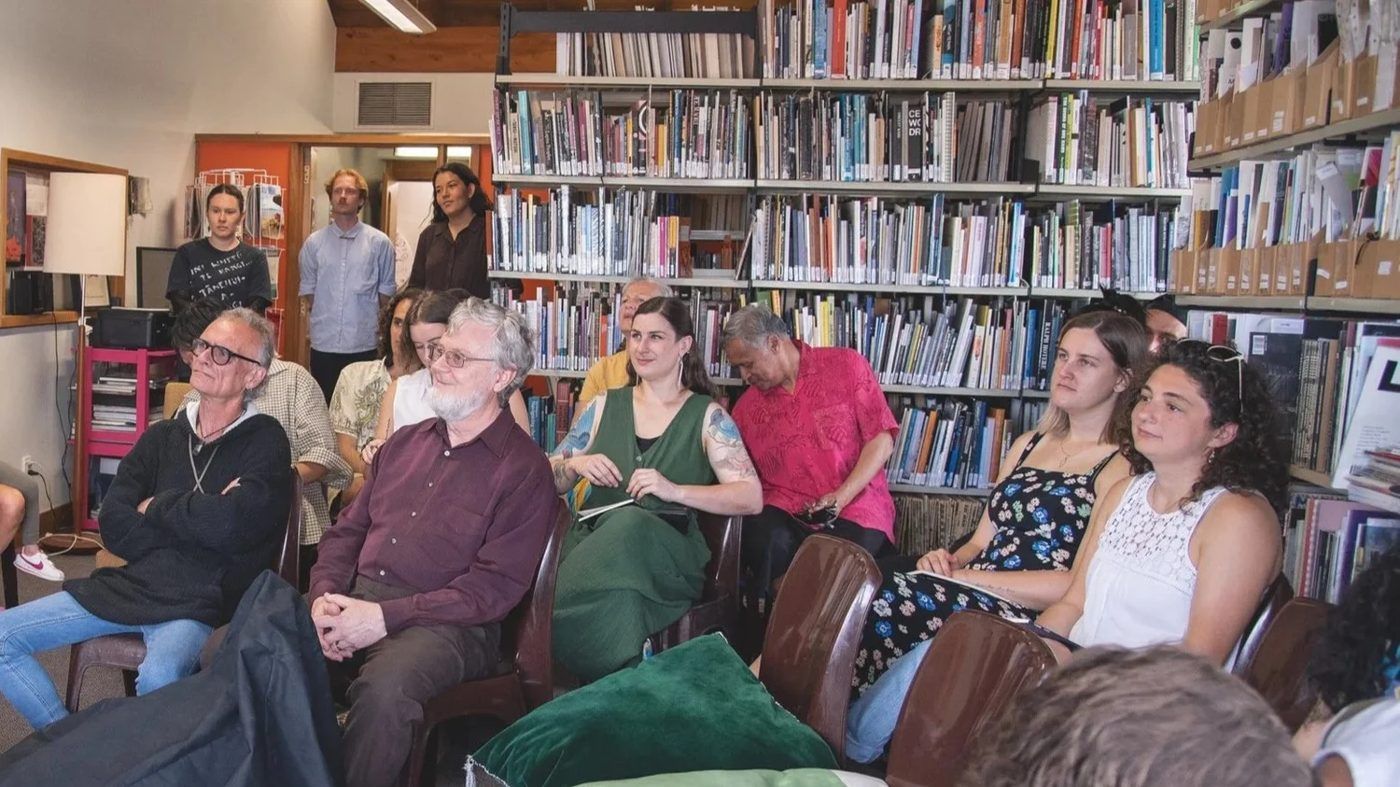 Guests at the Taiohi Inside launch in a library.